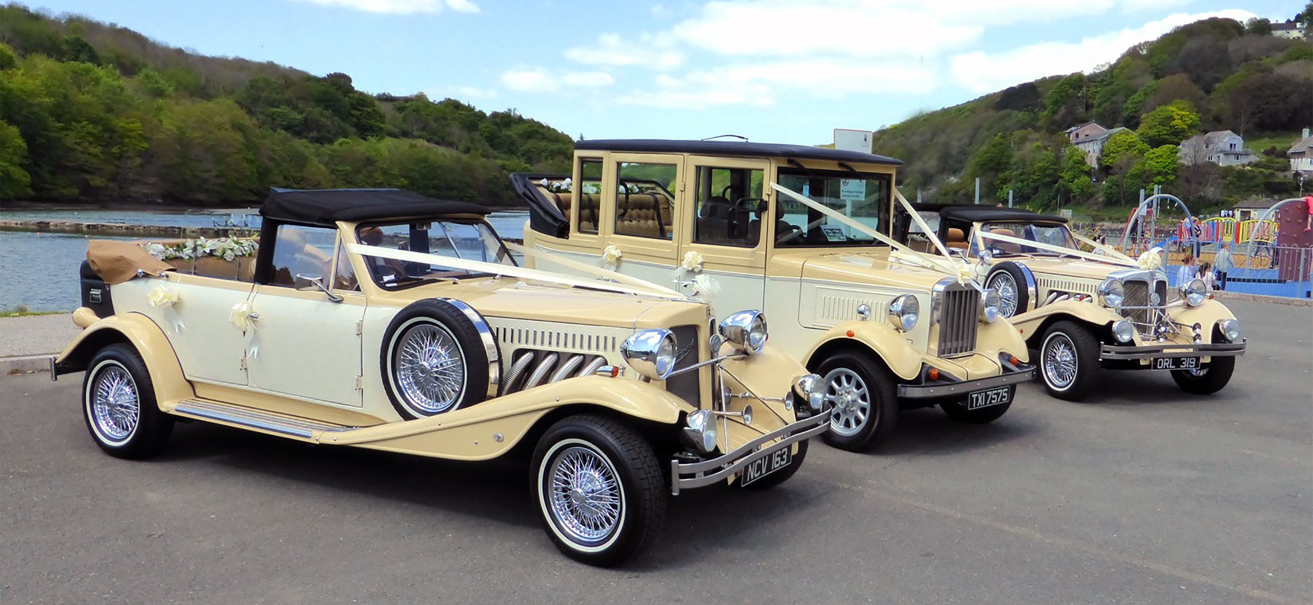 vintage wedding car hire cornwall